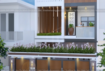 Thiết kế nhà phố 2 tầng chị Mừng – Bắc Ninh